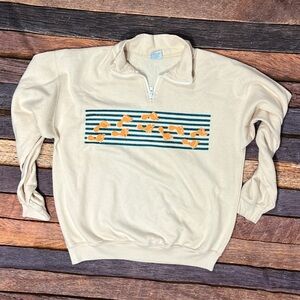 Vintage 1980s Footprints Alore Graphic Pullover Jumper Sweatshirt